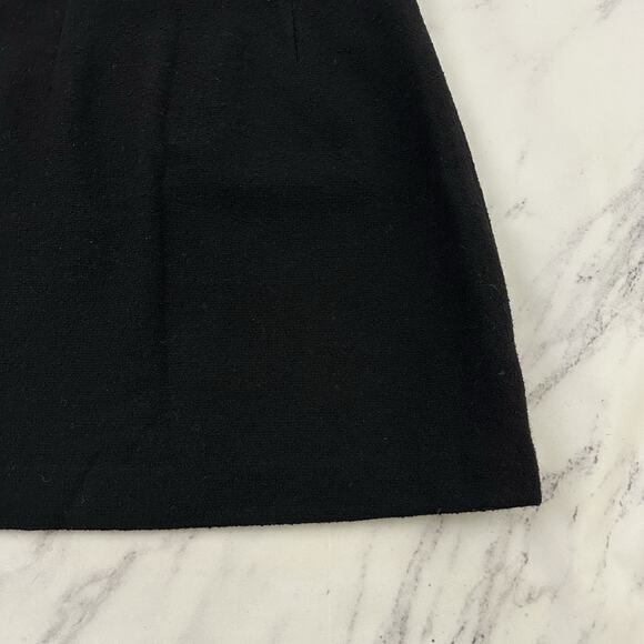 Gap Womens Vintage Y2k Mini Skirt Size 4 Black Wool Blend Tweed Button Trim - Picture 8 of 9